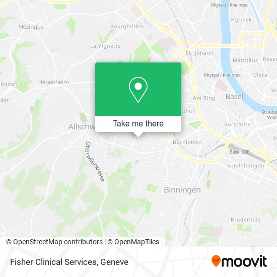 Fisher Clinical Services map