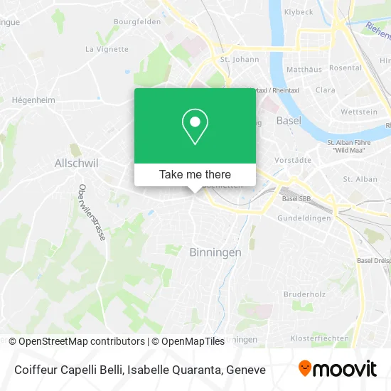 Coiffeur Capelli Belli, Isabelle Quaranta map