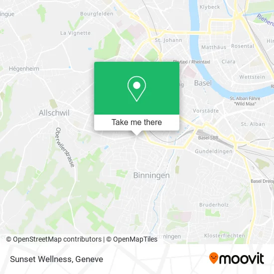 Sunset Wellness map