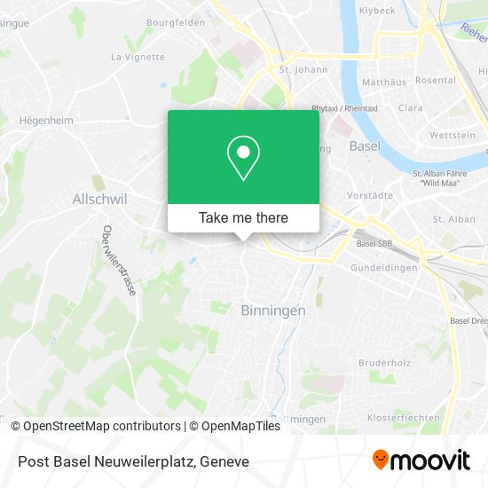 Post Basel Neuweilerplatz map