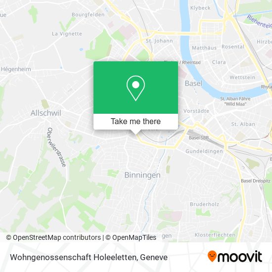 Wohngenossenschaft Holeeletten map