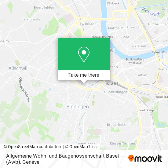 Allgemeine Wohn- und Baugenossenschaft Basel (Awb) map