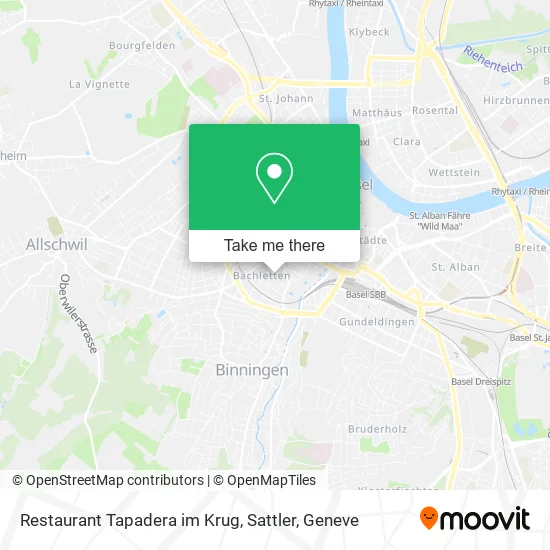 Restaurant Tapadera im Krug, Sattler plan