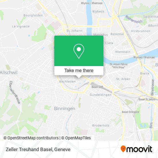 Zeller Treuhand Basel map