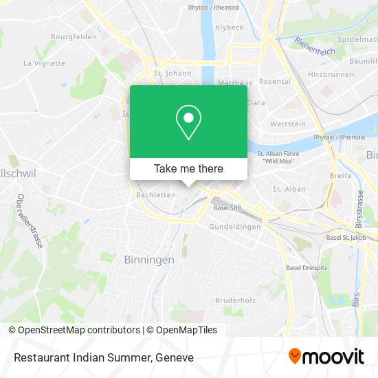Restaurant Indian Summer map