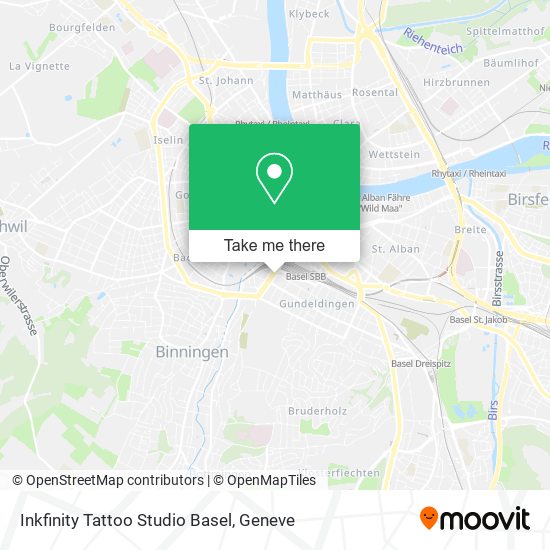 Inkfinity Tattoo Studio Basel map