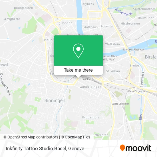 Inkfinity Tattoo Studio Basel map