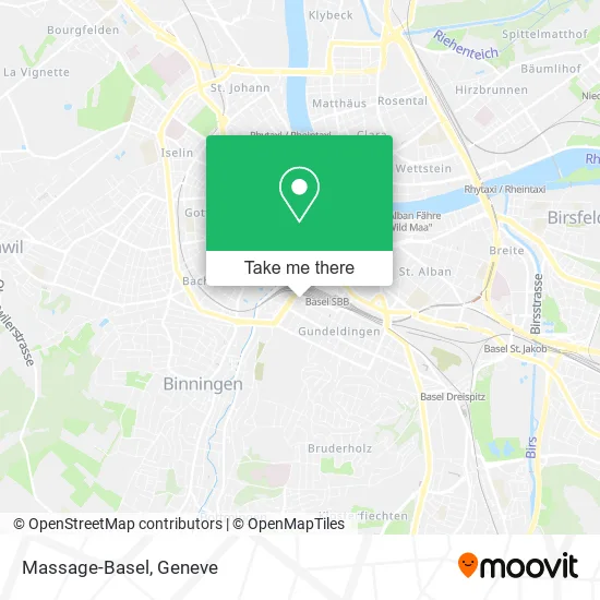 Massage-Basel map