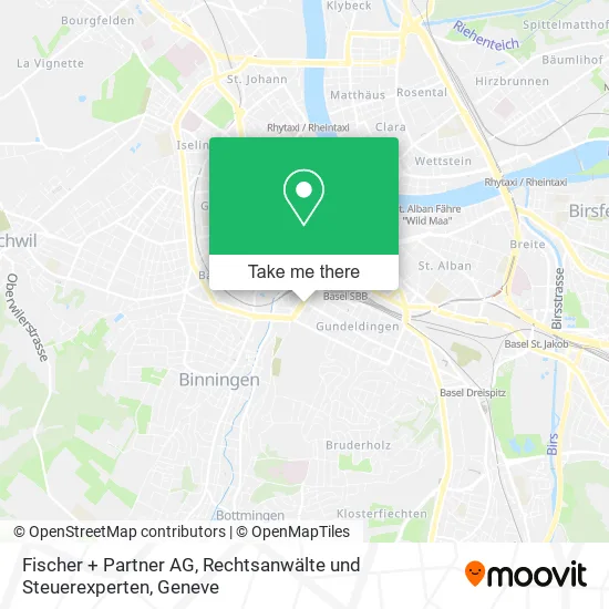 Fischer + Partner AG, Rechtsanwälte und Steuerexperten map