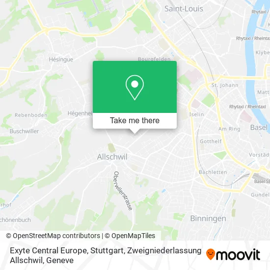 Exyte Central Europe, Stuttgart, Zweigniederlassung Allschwil map
