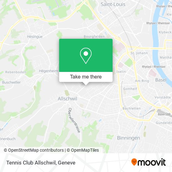 Tennis Club Allschwil map