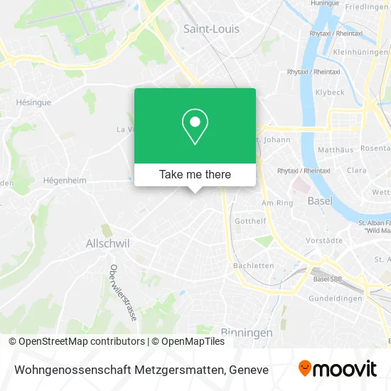 Wohngenossenschaft Metzgersmatten map