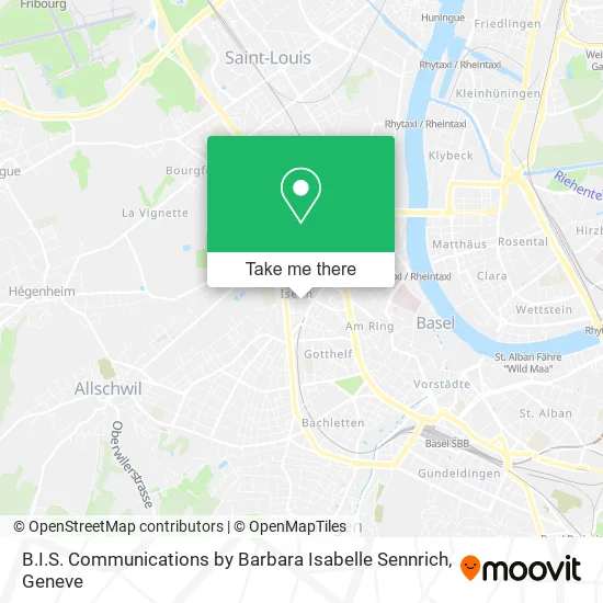 B.I.S. Communications by Barbara Isabelle Sennrich map