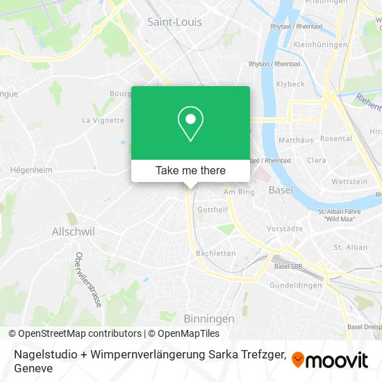 Nagelstudio + Wimpernverlängerung Sarka Trefzger map