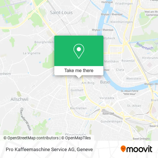 Pro Kaffeemaschine Service AG map