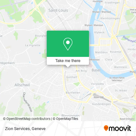 Zion Services map