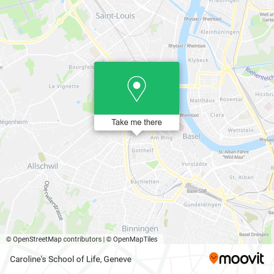 Caroline's School of Life map