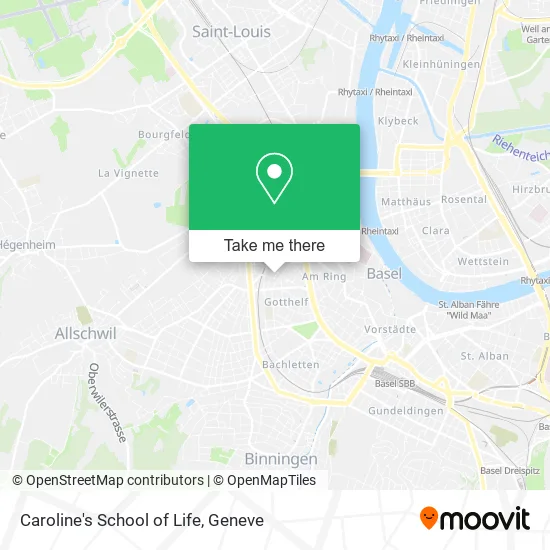 Caroline's School of Life map