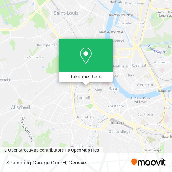 Spalenring Garage GmbH map