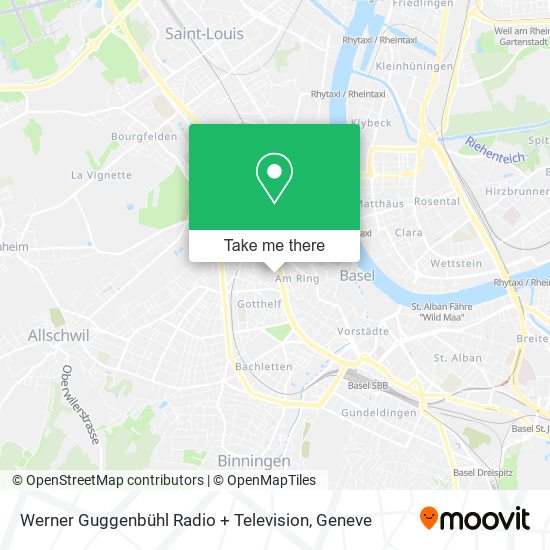 Werner Guggenbühl Radio + Television map