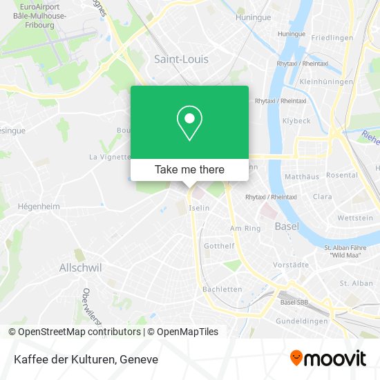 Kaffee der Kulturen map