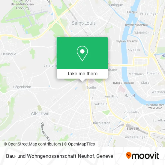 Bau- und Wohngenossenschaft Neuhof map