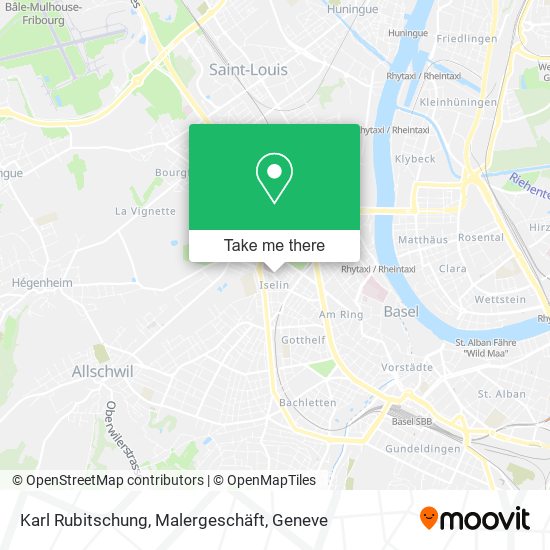 Karl Rubitschung, Malergeschäft map