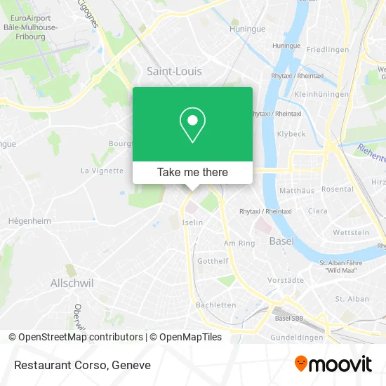 Restaurant Corso map