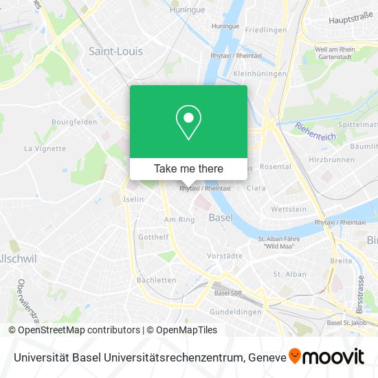 Universität Basel Universitätsrechenzentrum map