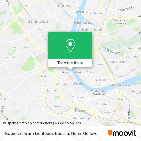 Kopierzentrum Lichtpaus Basel a. Hurni map