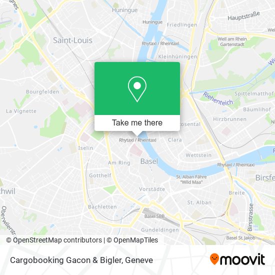 Cargobooking Gacon & Bigler map