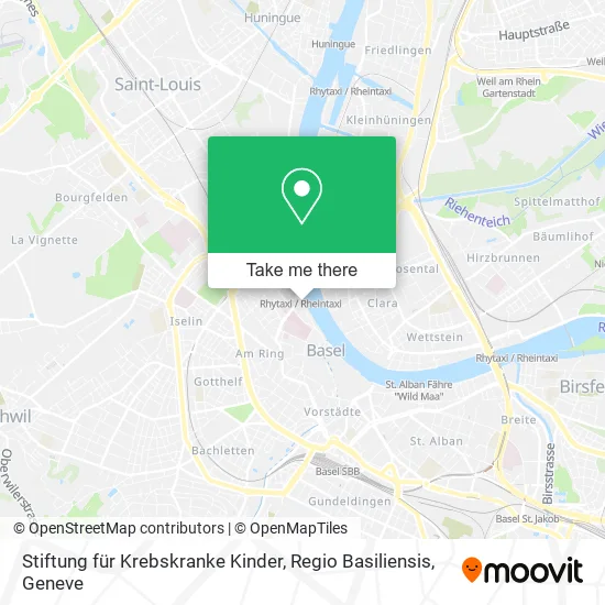 Stiftung für Krebskranke Kinder, Regio Basiliensis map