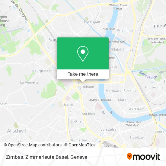 Zimbas, Zimmerleute Basel map