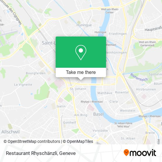 Restaurant Rhyschänzli map