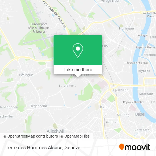Terre des Hommes Alsace map