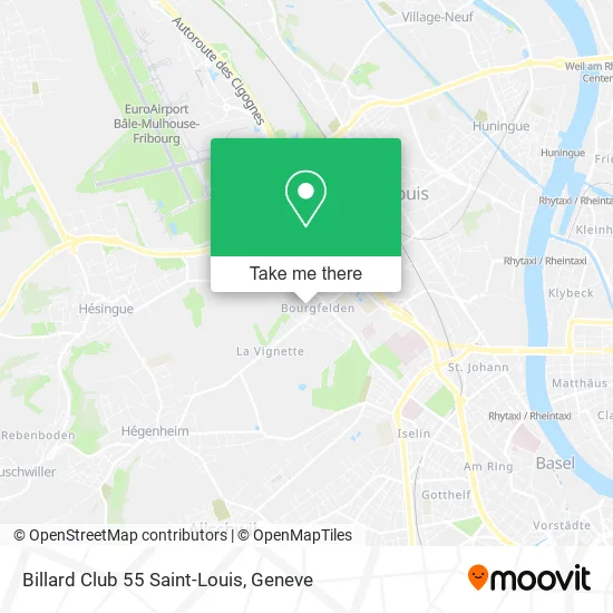 Billard Club 55 Saint-Louis map