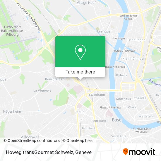 Howeg transGourmet Schweiz map