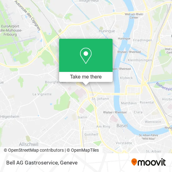 Bell AG Gastroservice map