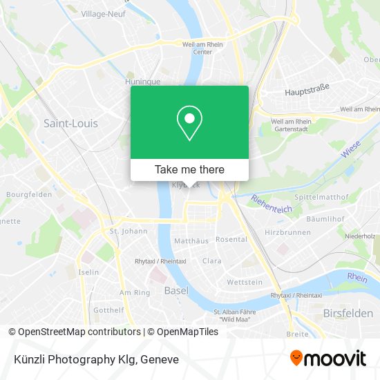 Künzli Photography Klg map