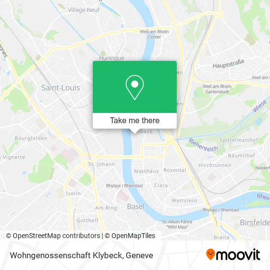 Wohngenossenschaft Klybeck map