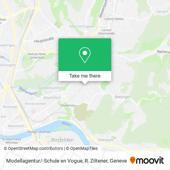 Modellagentur / -Schule en Vogue, R. Ziltener map