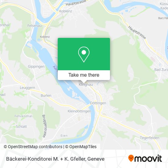 Bäckerei-Konditorei M. + K. Gfeller map