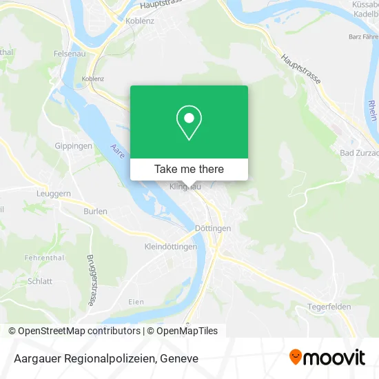 Aargauer Regionalpolizeien map