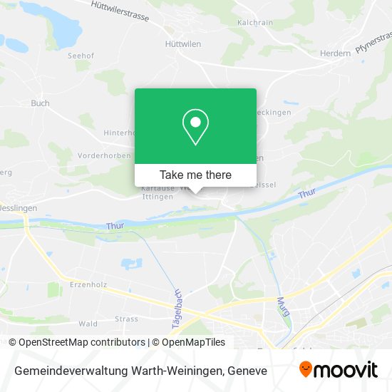 Gemeindeverwaltung Warth-Weiningen map