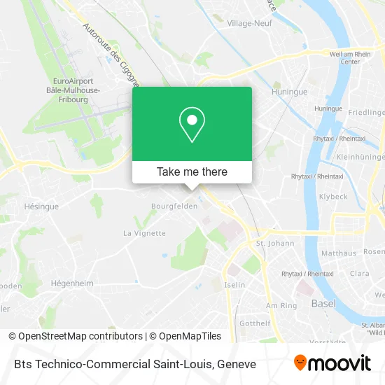 Bts Technico-Commercial Saint-Louis map