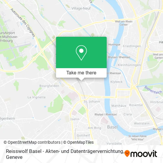 Reisswolf Basel - Akten- und Datenträgervernichtung map