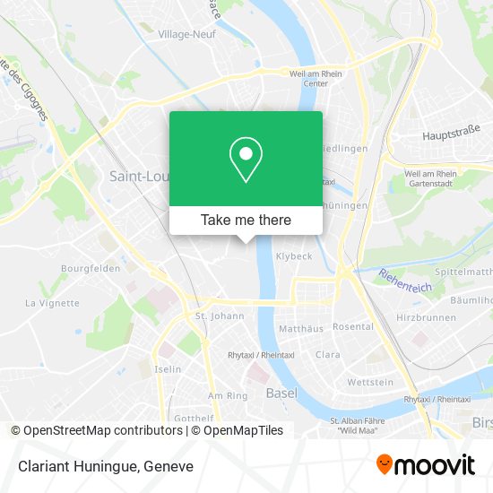 Clariant Huningue map