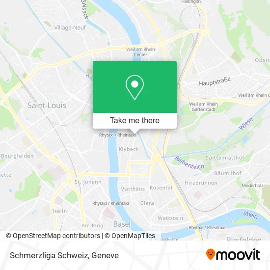 Schmerzliga Schweiz map