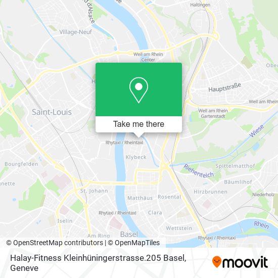 Halay-Fitness Kleinhüningerstrasse.205 Basel map