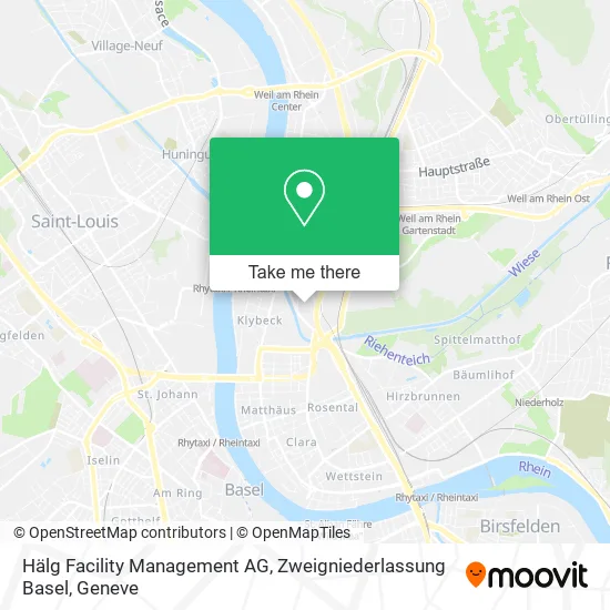 Hälg Facility Management AG, Zweigniederlassung Basel map
